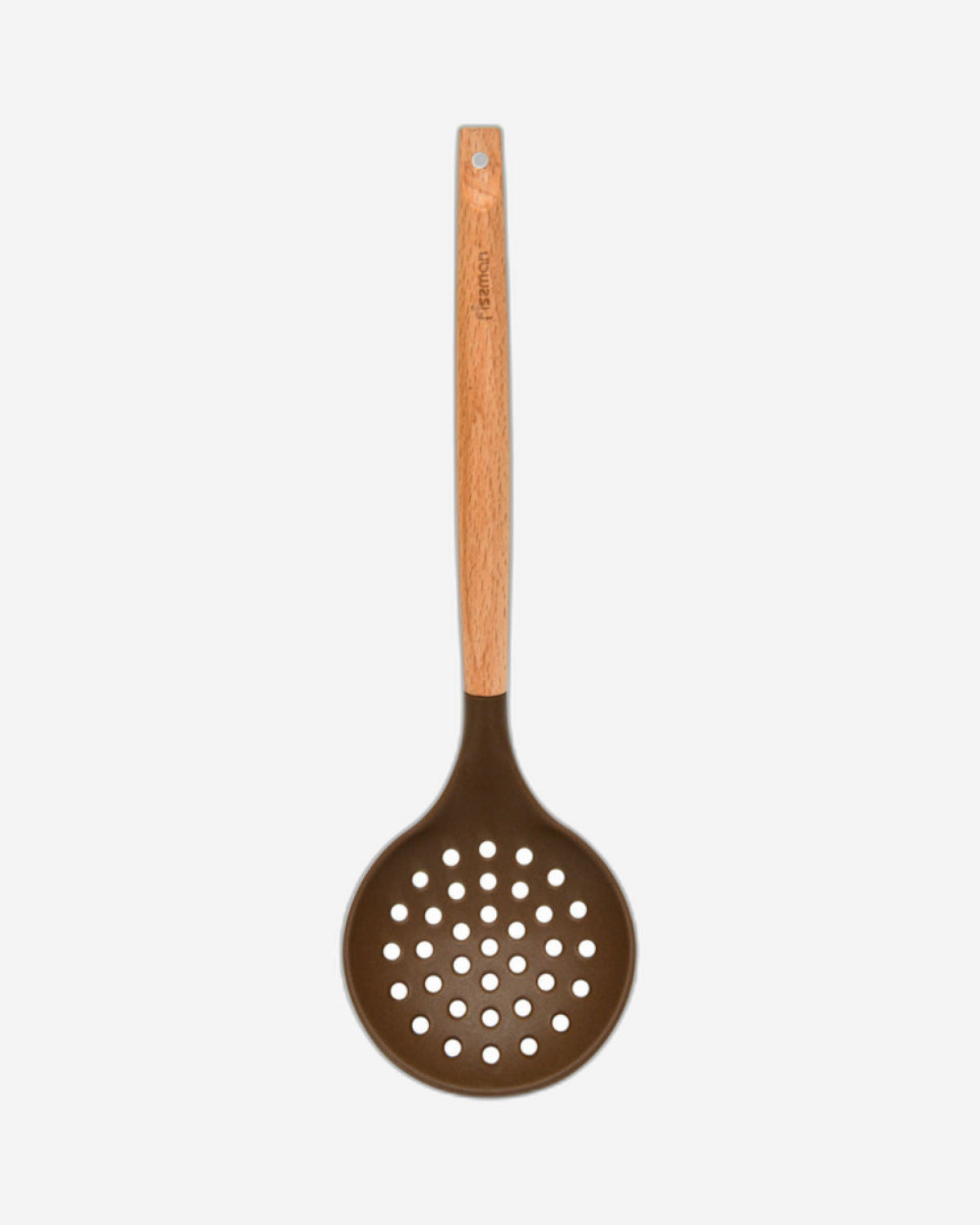 ملعقة سيليكون بمقبض خشبي من فيسمان شيفز تولز، لون بني/بيج، 32.5 × 9.5 سم