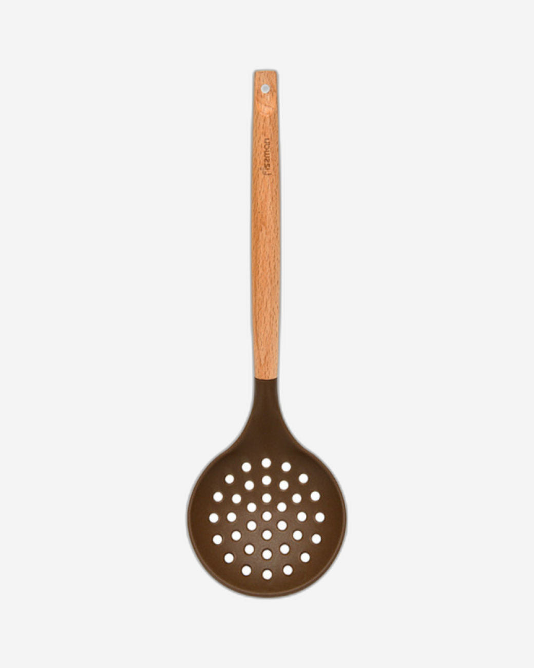 ملعقة سيليكون بمقبض خشبي من فيسمان شيفز تولز، لون بني/بيج، 32.5 × 9.5 سم