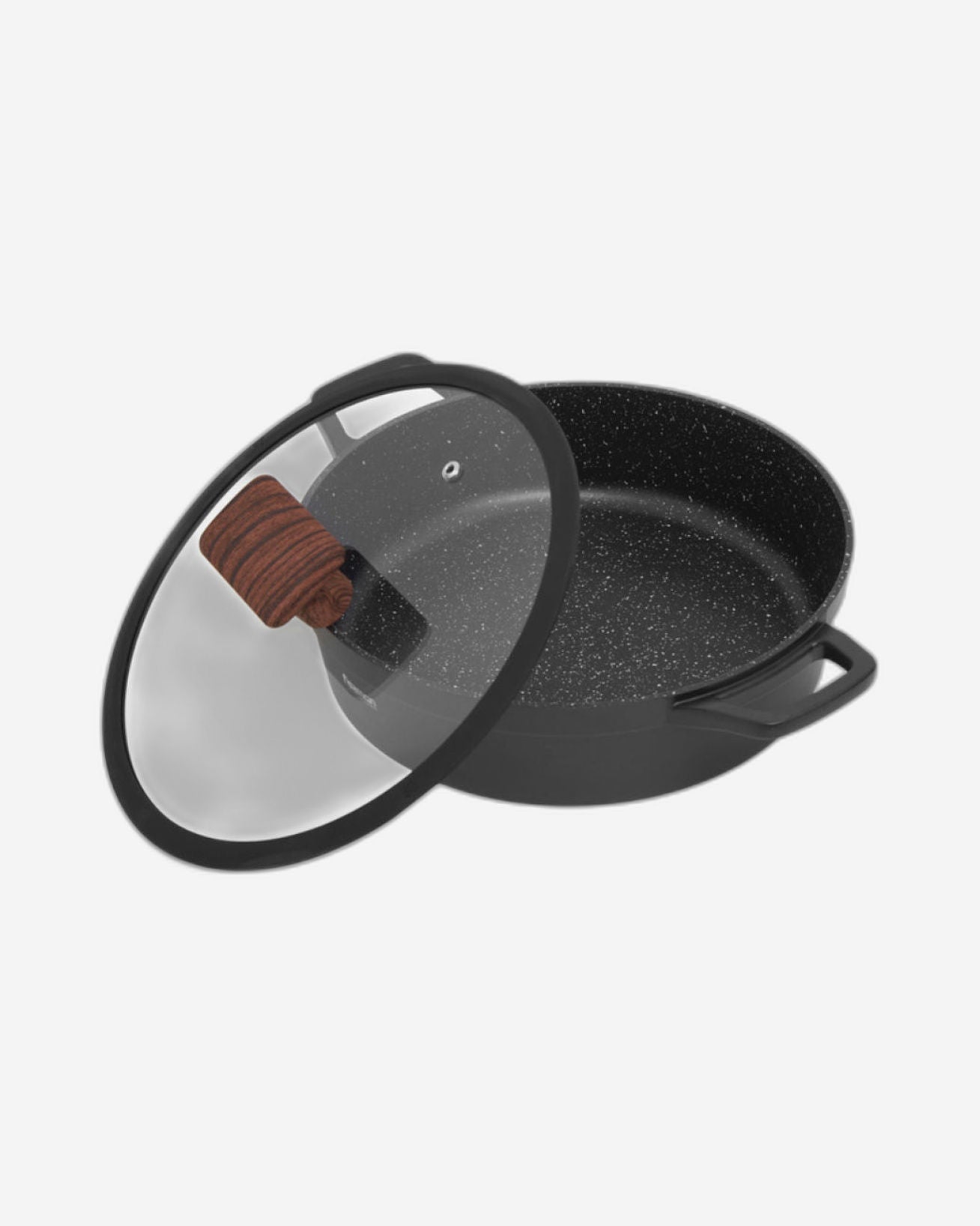 طاجن فيسمان الضحل من سلسلة فيلومينا 28 سم/3.5 لتر مع غطاء زجاجي من الألومنيوم مع طلاء غير لاصق