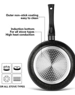 مقلاة فيسمان العميقة 26 سم + مقلاة عميقة 20 سم من سلسلة برومو متعددة الطبقات من الألومنيوم غير اللاصق