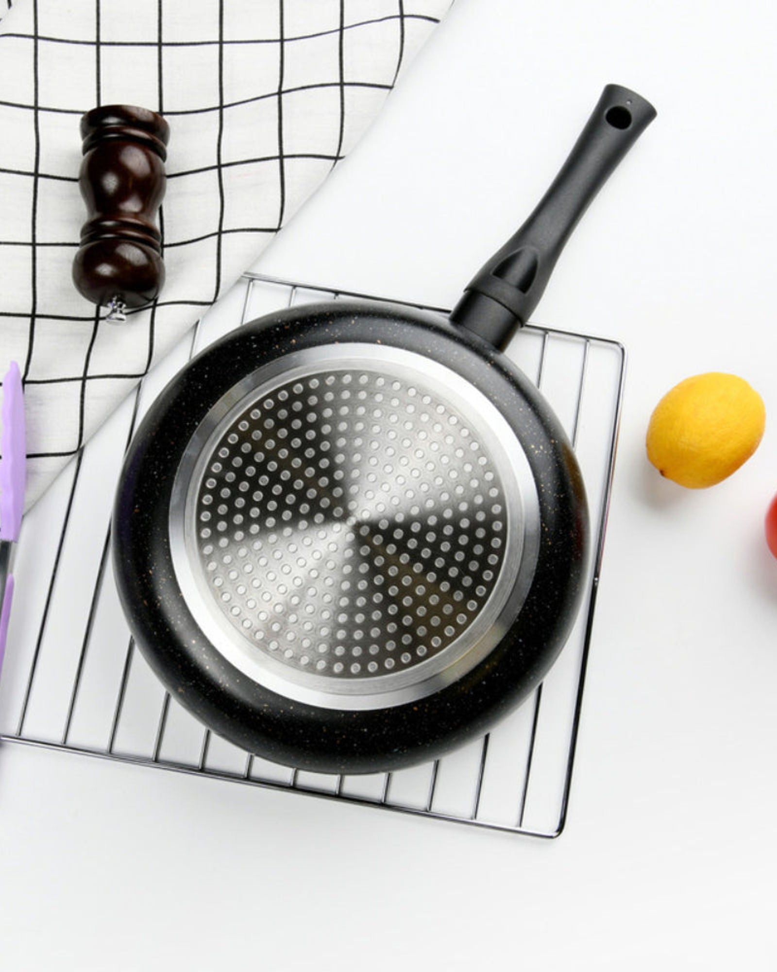 مقلاة فيسمان العميقة 26 سم + مقلاة عميقة 20 سم من سلسلة برومو متعددة الطبقات من الألومنيوم غير اللاصق