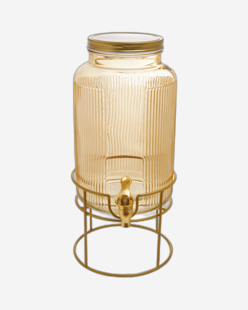 موزع مشروبات زجاجي من فيسمان سعة 5.8 لتر مع حامل معدني