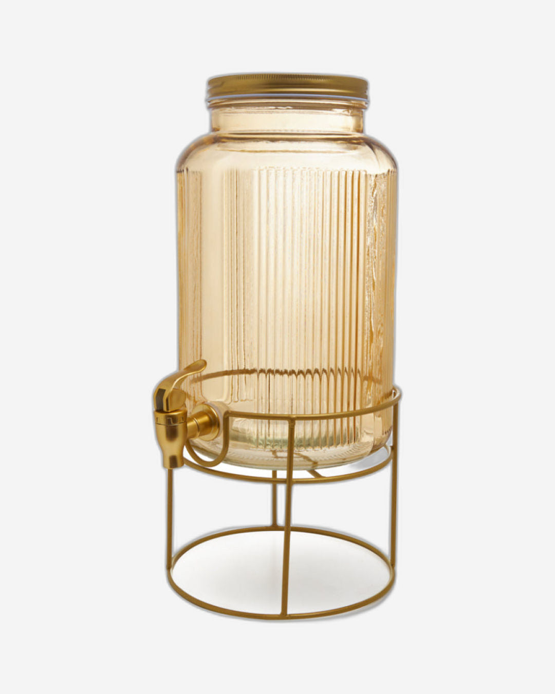 موزع مشروبات زجاجي من فيسمان سعة 5.8 لتر مع حامل معدني