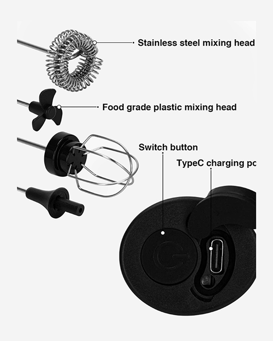 خلاط الحليب فيسمان (بلاستيك + فولاذ مقاوم للصدأ)