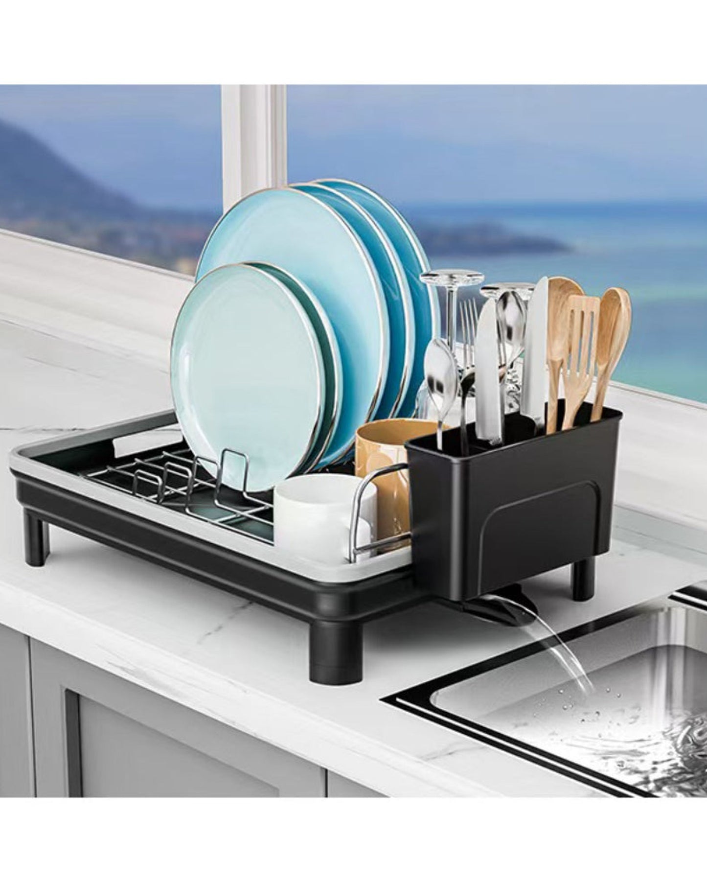 رف تجفيف الأطباق من فيسمان 48×32×16 سم