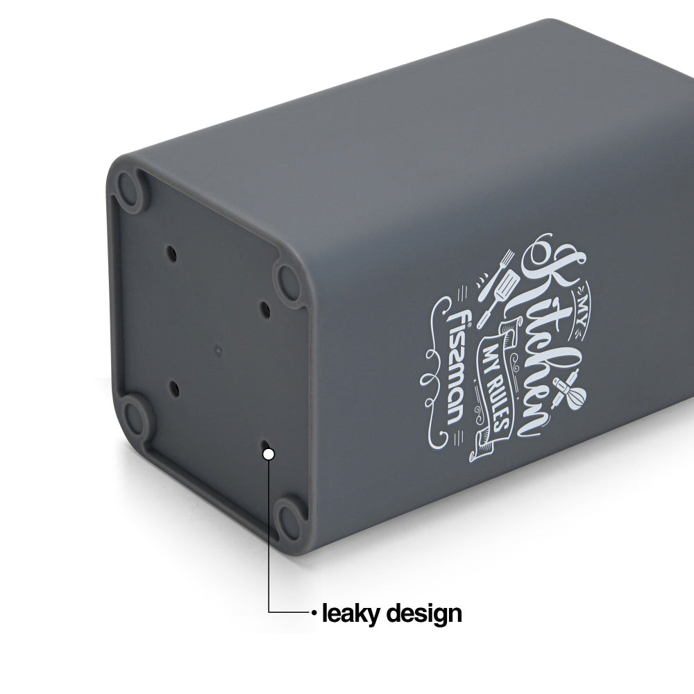 مجموعة أدوات مطبخ فيسمان، 9 قطع مع حامل، مجموعة أدوات مطبخ للطهي من السيليكون بمقبض خشبي