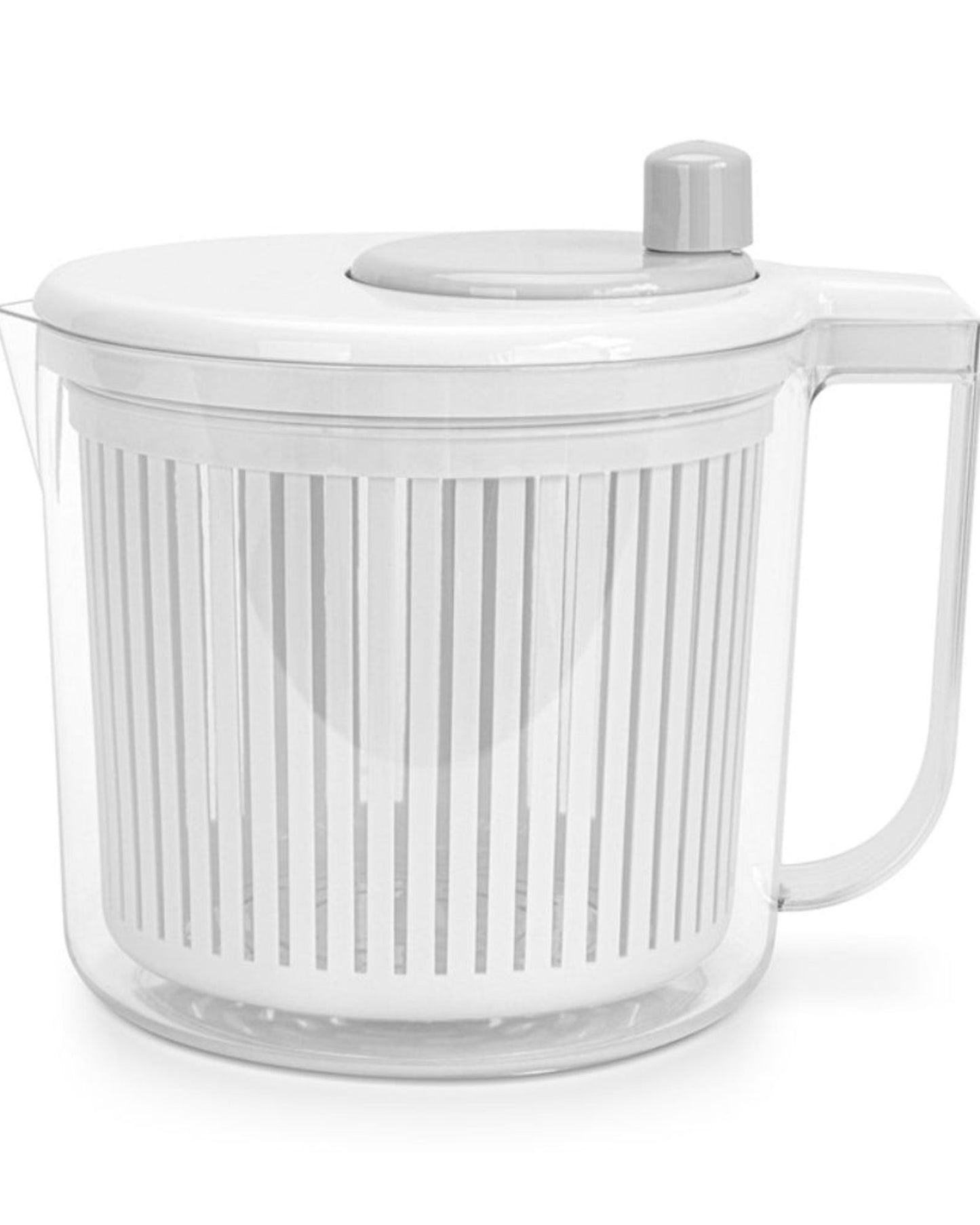 مجفف سلطة فيسمان 21 سم/2.5 لتر، غسالة خضراوات دوارة بلاستيكية مع وعاء