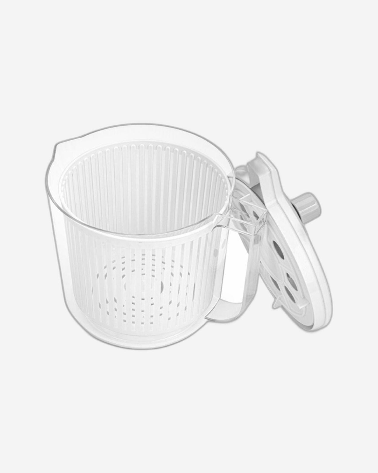 مجفف سلطة فيسمان 21 سم/2.5 لتر، غسالة خضراوات دوارة بلاستيكية مع وعاء