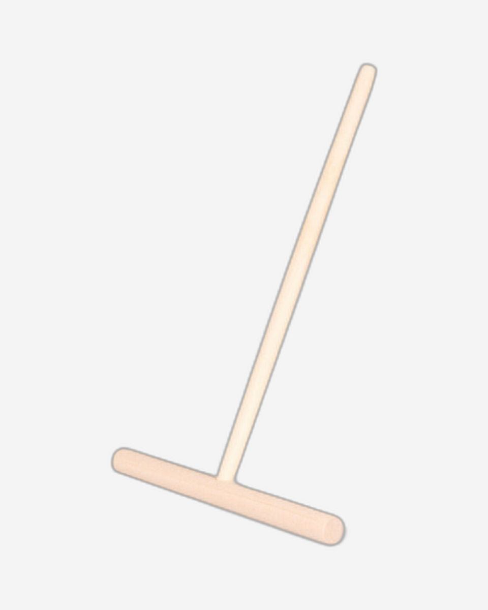 أداة فرد عجينة الكريب على شكل حرف T من فيسمان، مقاس 16 سم، مصنوعة من خشب الزان