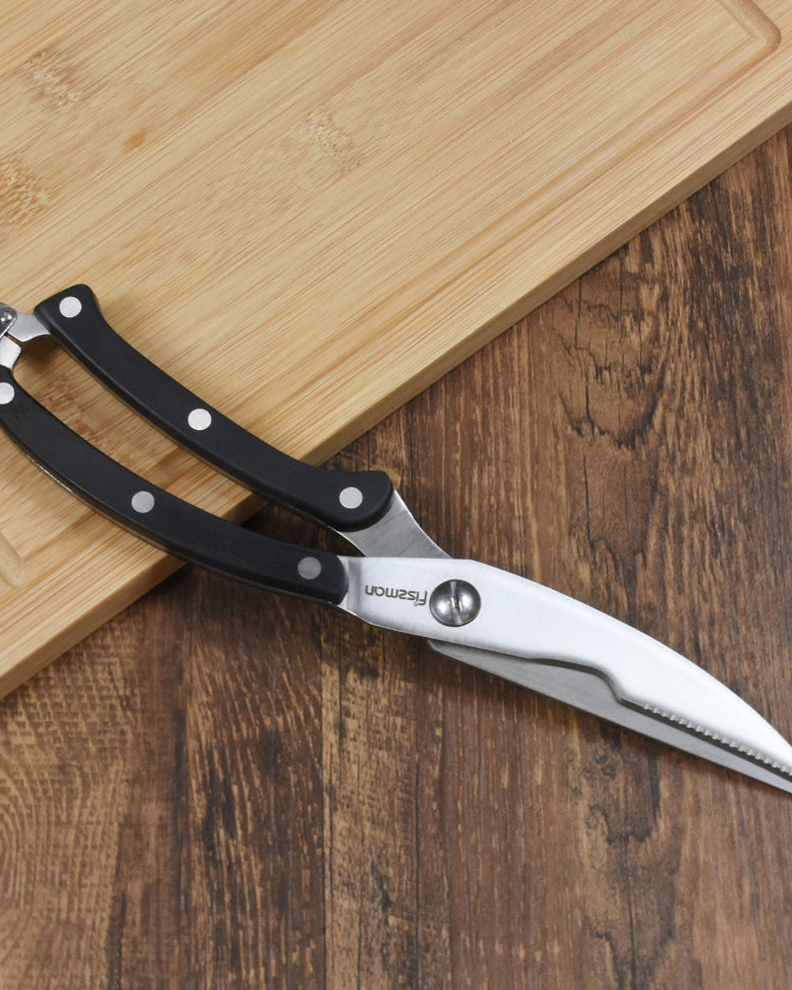 مقص دواجن فيسمان أسود/فضي 26.5 سم × 1.5 سم