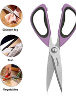 مقص مطبخ فيسمان أرجواني/فضي 20 سم