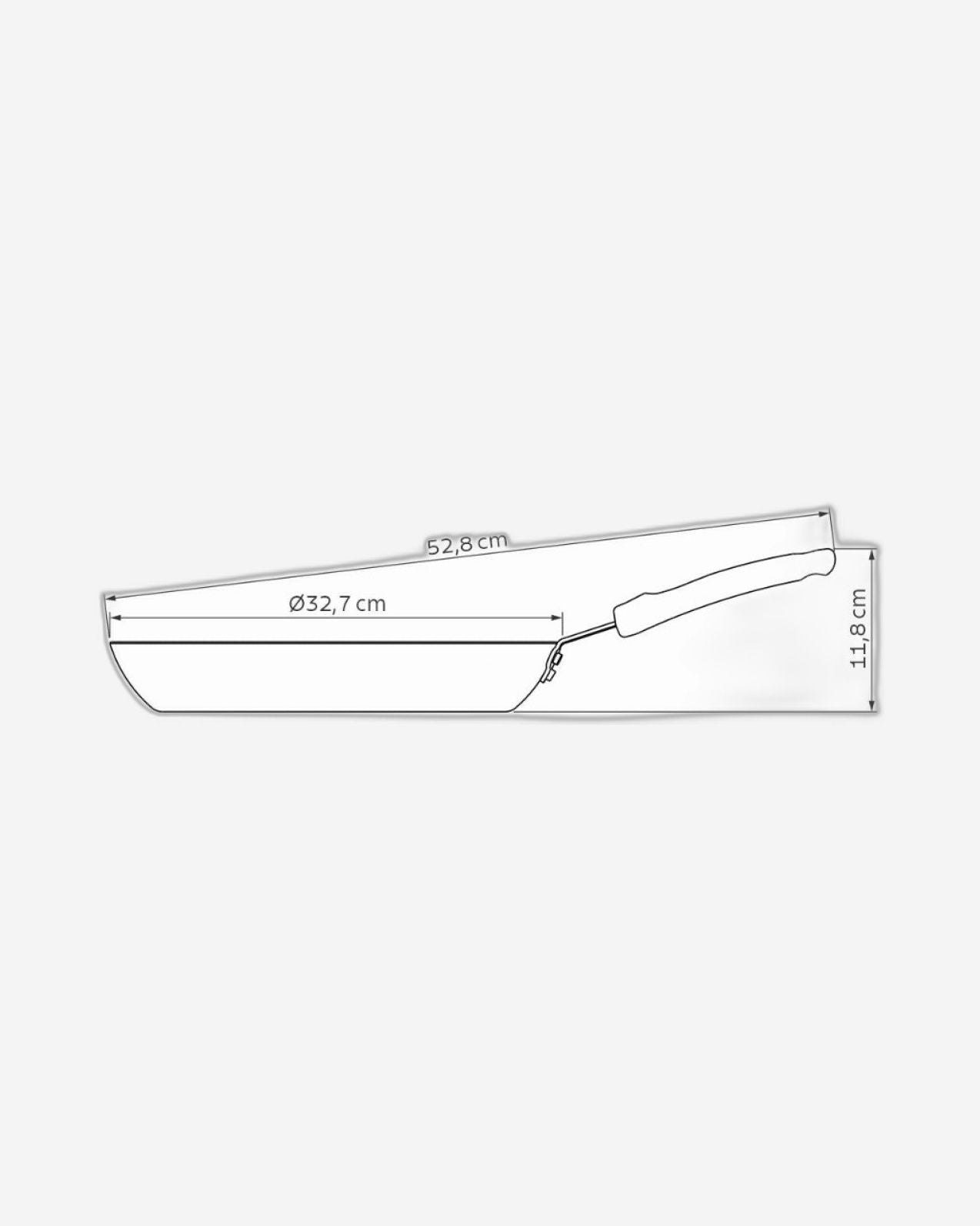 ترامونتينا منذ عام 1911، صنع في البرازيل، مقلاة ترامونتينا الاحترافية المصنوعة من الألومنيوم مع طبقة ستارفلون الداخلية غير اللاصقة الممتازة واللمسة النهائية الخارجية المصقولة، 32 سم، 3.1 لتر