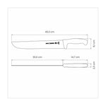 ترامونتينا منذ عام 1911، صنع في البرازيل، سكين لحوم احترافي من ترامونتينا بشفرة من الفولاذ المقاوم للصدأ ومقبض أصفر من البولي بروبيلين، مقاس 12 بوصة، أحمر