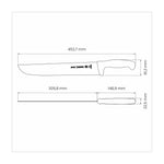 ترامونتينا منذ عام 1911، صنع في البرازيل، سكين لحوم احترافي من ترامونتينا بشفرة من الفولاذ المقاوم للصدأ ومقبض أصفر من البولي بروبيلين، مقاس 12 بوصة، أحمر