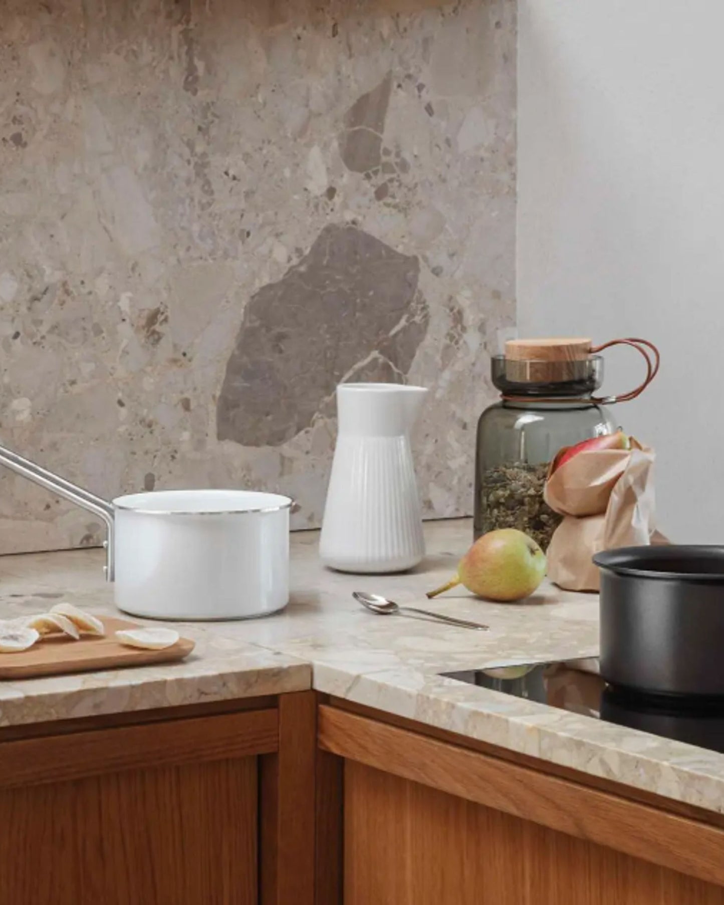 قدر إيفا سولو 256611 وايت لاين سعة 1.1 لتر 13 سم