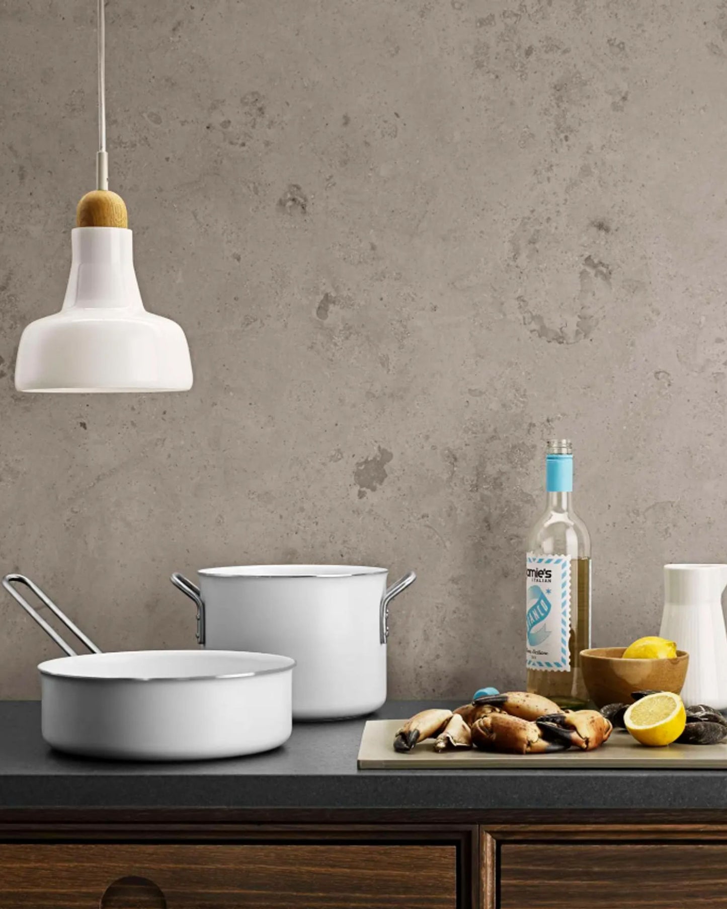 قدر إيفا سولو 256620 وايت لاين سعة 2.5 لتر، مصنوع من السيراميك غير اللاصق SlipLet®