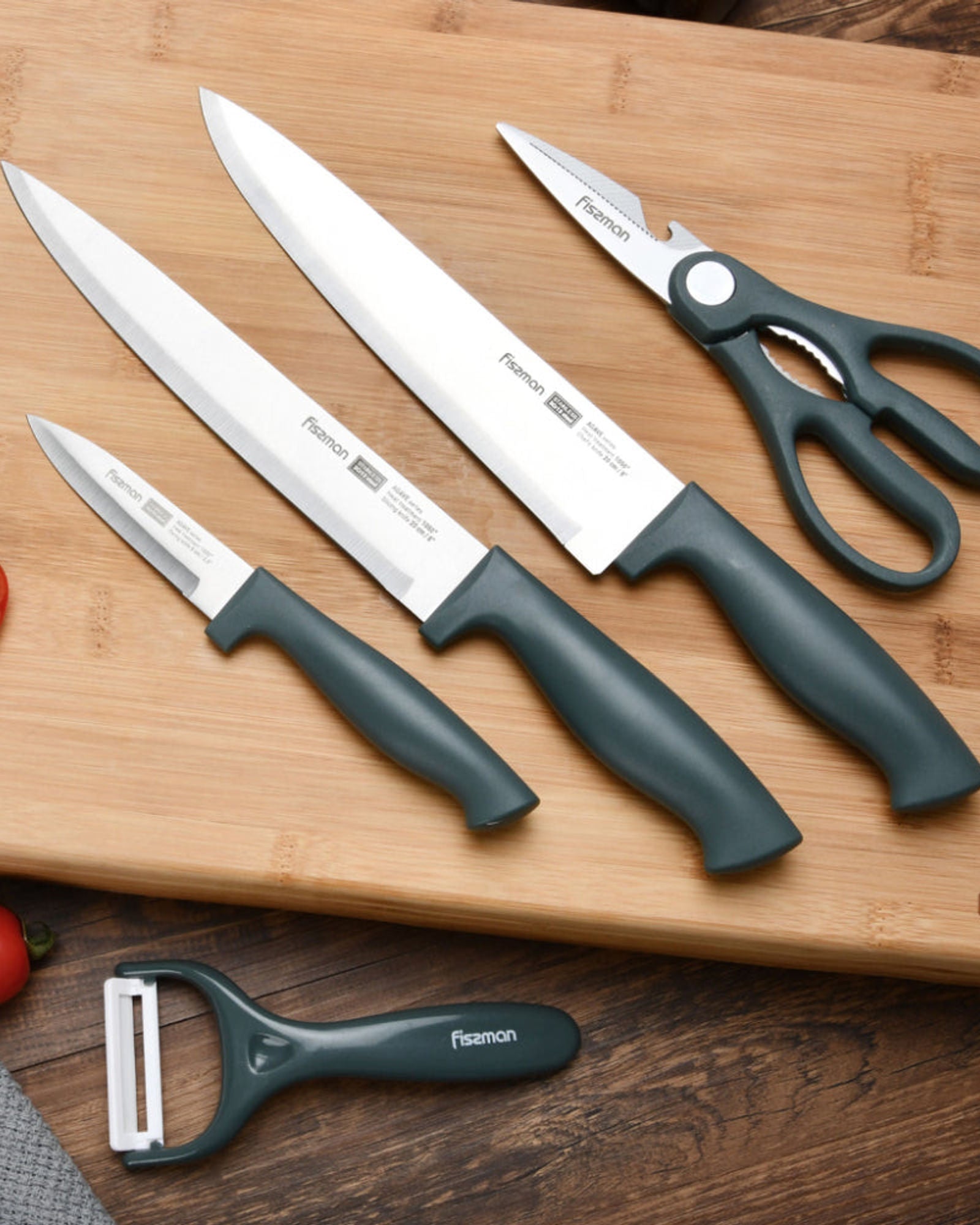 طقم سكاكين فيسمان من 5 قطع من فولاذ أغاف 3cr13