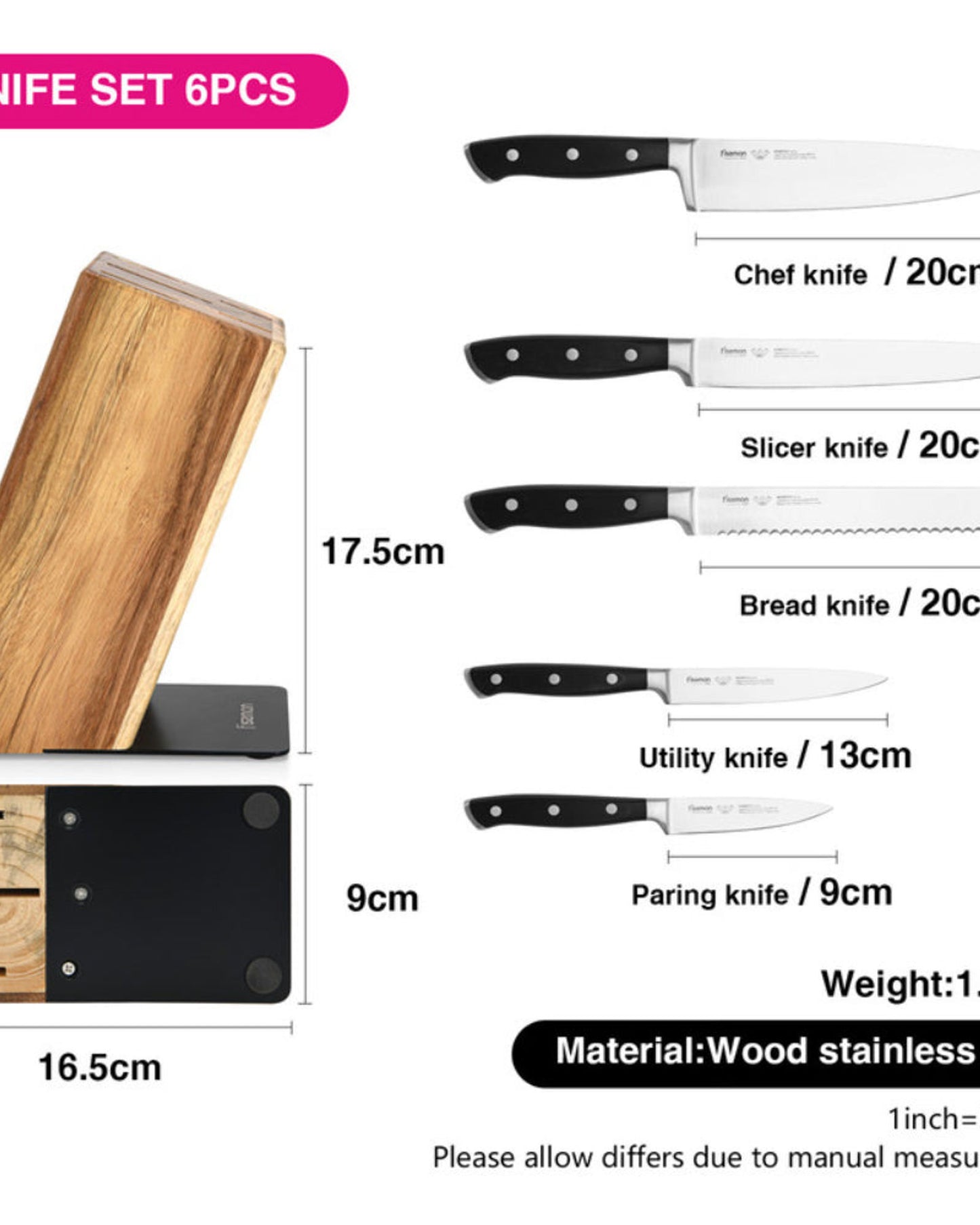 سكين فيسمان اكاماتسو 6 قطع