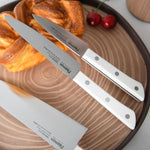 طقم سكاكين يابانية من فيسمان، مكون من 3 قطع - سكين طاهٍ 8 بوصات، سكين متعدد الاستخدامات 5 بوصات، سكين تقشير 4 بوصات - طقم سكاكين مطبخ من الفولاذ المقاوم للصدأ 420J2، سلسلة يامازاكي