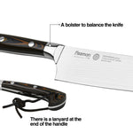 سكين بشاك 8 بوصة من فيسمان سكين مطبخ باديشاه (فولاذ AUS-8)