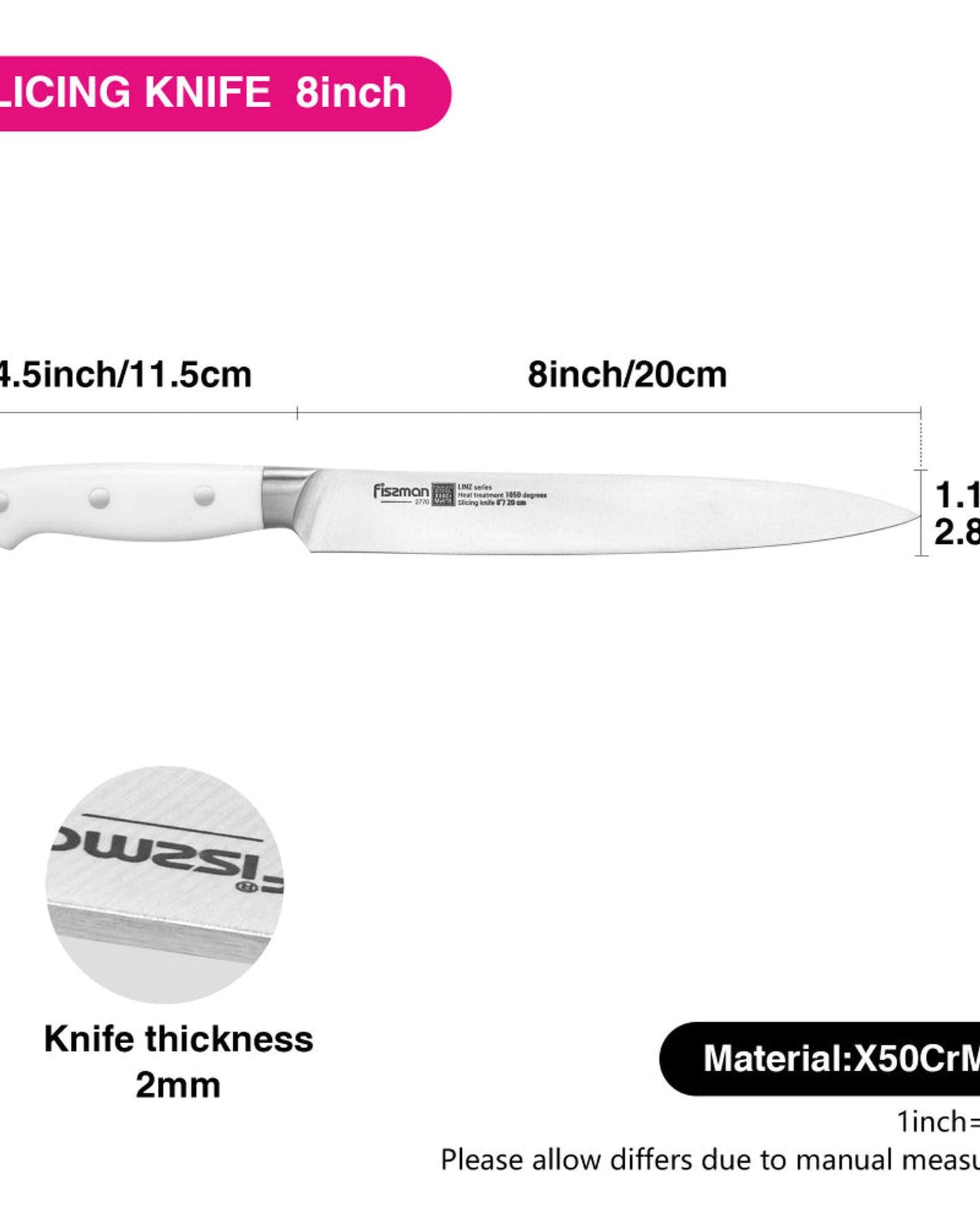 سكين تقطيع فيسمان لينز 8 بوصة