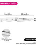 سكين تقشير فيسمان 3.5 بوصة من لينز (فولاذ X50Cr15MoV)