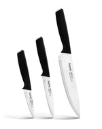 Fissman 3-Piece Knife Set, Stainless Steel Franco Series 8'' Chef Knife, 5'' Utility Knife, 3.5'' Paring Knife