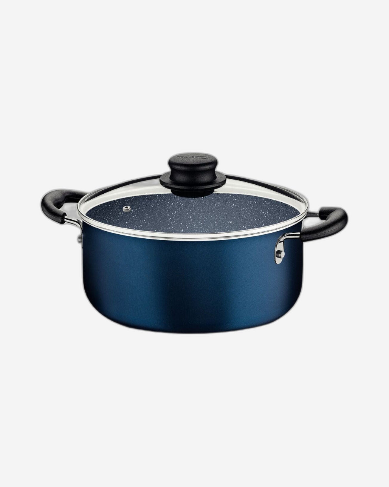 ترامونتينا منذ عام 1911، صنع في البرازيل، طقم أواني طهي من الألومنيوم من ترامونتينا مع طلاء ستارفلون ماكس غير اللاصق الداخلي والخارجي، أزرق، 7 قطع