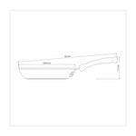 ترامونتينا منذ عام 1911، صنع في البرازيل، مقلاة ترامونتينا موناكو المصنوعة من الألومنيوم، مع طلاء ستارفلون الفاخر غير اللاصق من الداخل والخارج باللون الأسود، 24 سم، 1.6 لتر