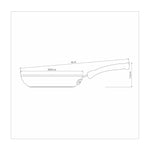 ترامونتينا منذ عام 1911، صنع في البرازيل، مقلاة ترامونتينا موناكو المصنوعة من الألومنيوم، مع طلاء ستارفلون الفاخر غير اللاصق من الداخل والخارج باللون الأسود، 24 سم، 1.6 لتر