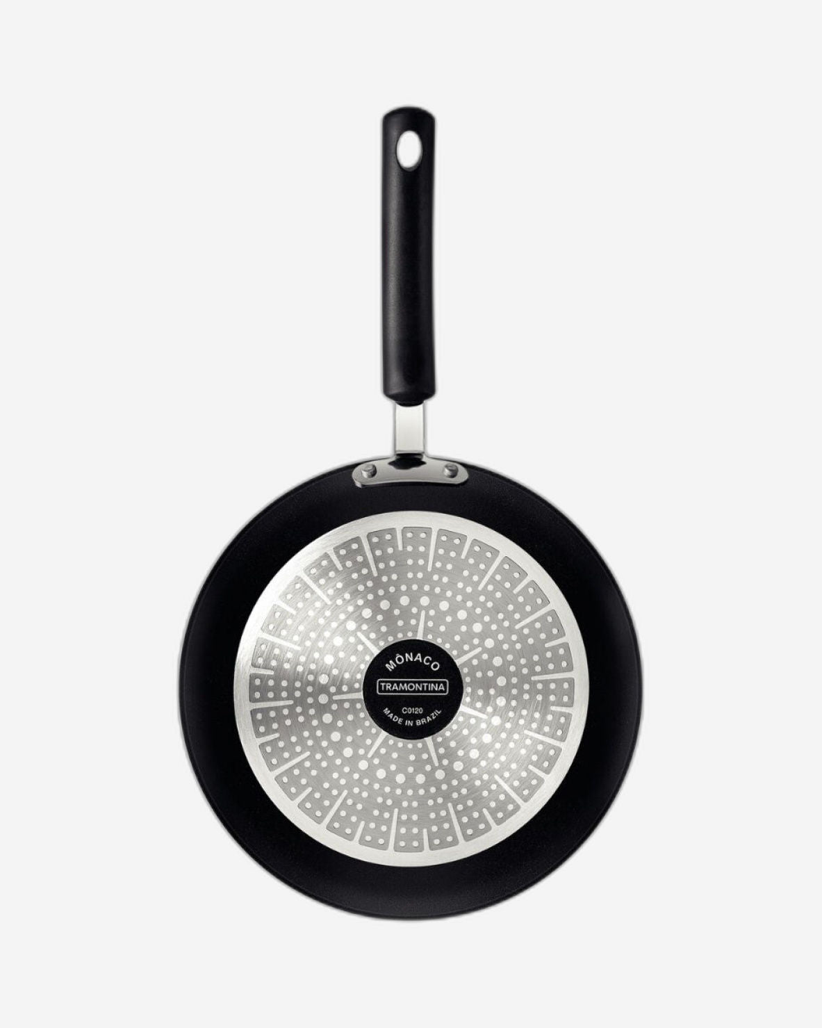 ترامونتينا منذ عام 1911، صنع في البرازيل، مقلاة ترامونتينا موناكو المصنوعة من الألومنيوم، مع طبقة داخلية وخارجية سوداء، طلاء ستارفلون الممتاز غير اللاصق، 26 سم، 2 لتر
