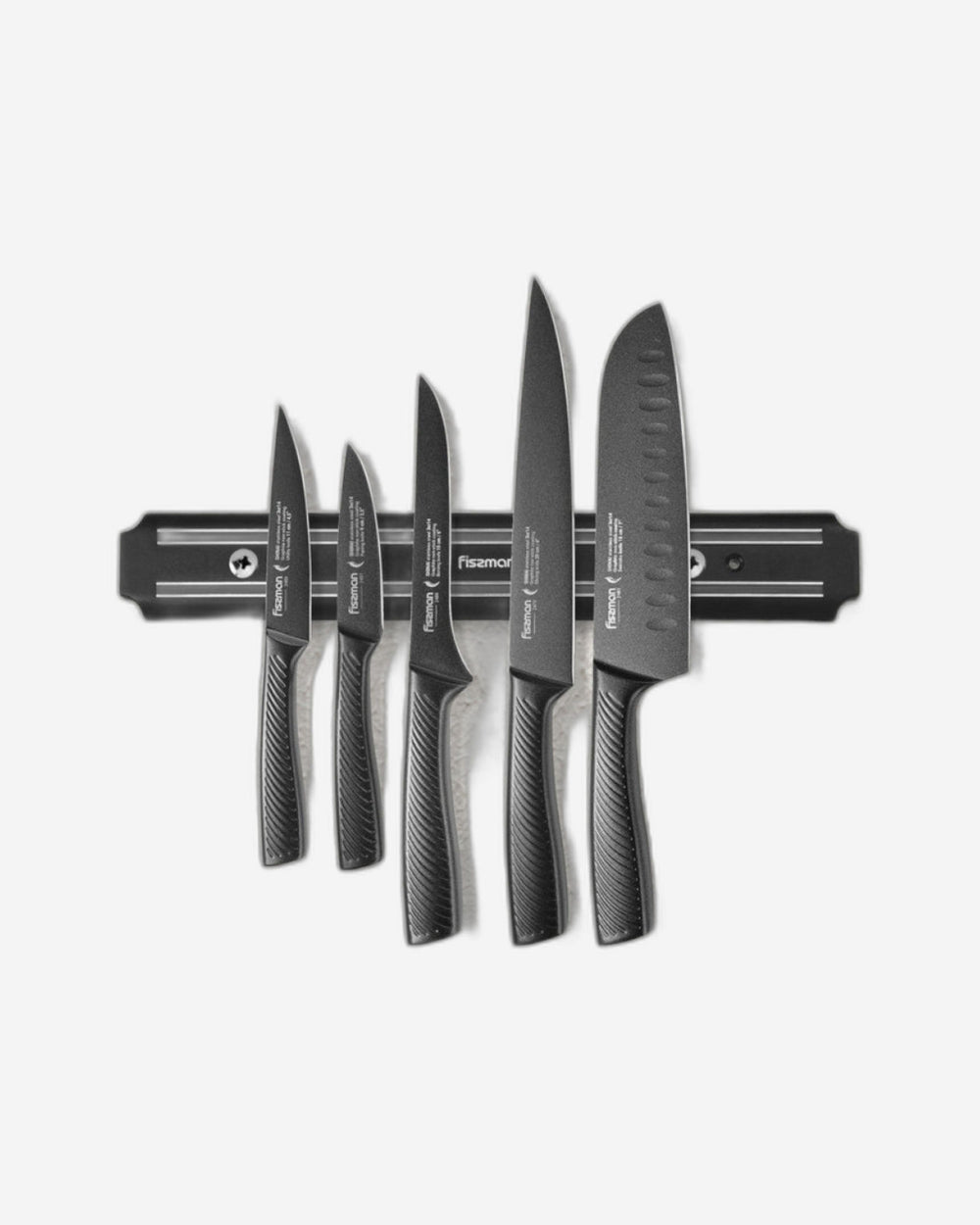 حامل سكاكين مغناطيسي مثبت على الحائط من فيسمان، أسود/شفاف، 38 سم