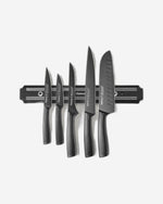 حامل سكاكين مغناطيسي مثبت على الحائط من فيسمان، أسود/شفاف، 38 سم