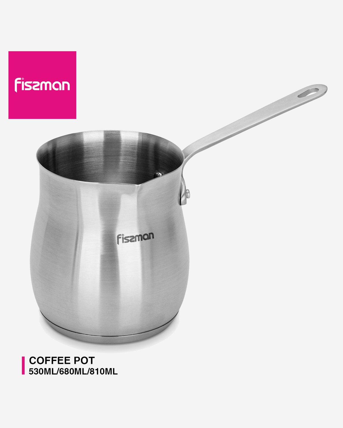 Fissman Coffee Pot 810ml Stainless Steel Induction Bottom