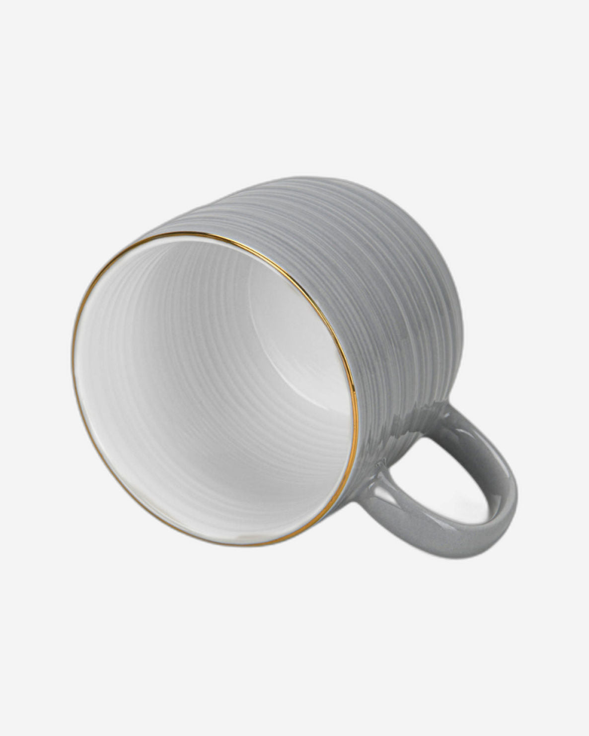 أكواب فيسمان من قطعتين، سلسلة فيرمينا، رمادية، 350 مل، صينية عظمية جديدة