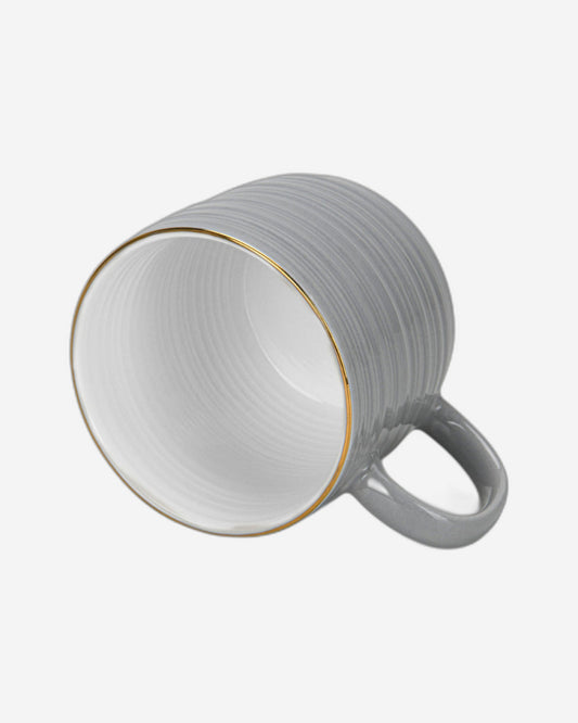 أكواب فيسمان من قطعتين، سلسلة فيرمينا، رمادية، 350 مل، صينية عظمية جديدة