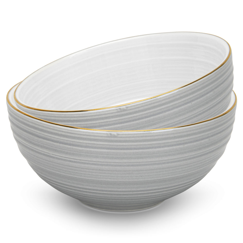 Fissman 2-Piece Bowls Firmina Series Gray 14.5?7cm / 620ml New Bone China