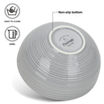 وعاءان من فيسمان، سلسلة فيرمينا، رمادي، 14.5 × 7 سم / 620 مل، مصنوعان من الخزف العظمي الجديد