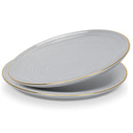 Fissman 2-Piece Plates Firmina Gray 21cm New Bone China