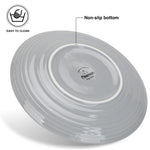 أطباق فيسمان من قطعتين، لون رمادي فيرمينا، مقاس 21 سم، مصنوعة من الخزف العظمي الجديد