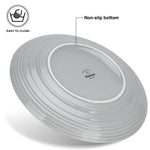 أطباق فيسمان من قطعتين، لون رمادي فيرمينا، مقاس 26 سم، مصنوعة من الخزف العظمي الجديد