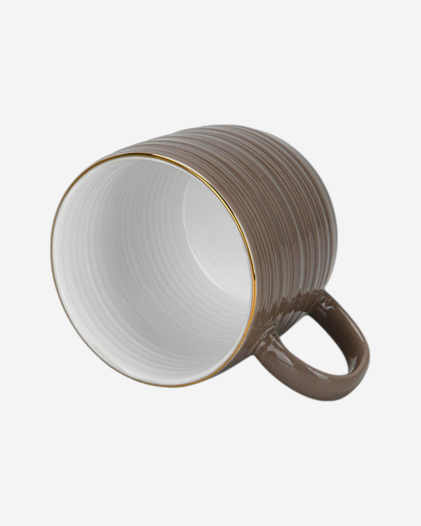 أكواب فيسمان من قطعتين، فيرمينا براون، 350 مل، صينية عظمية جديدة