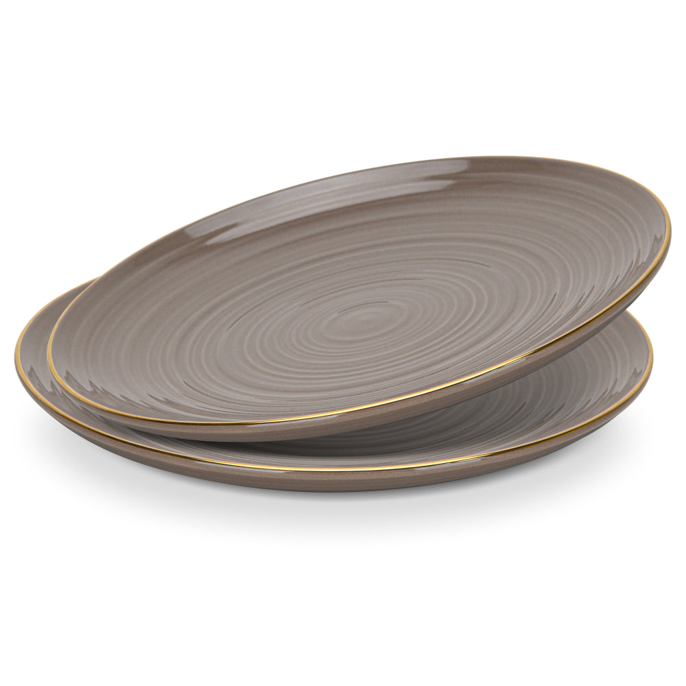 Fissman 2-Piece Plates Firmina Brown 21cm New Bone China