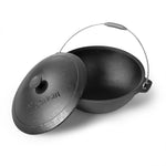 قدر فيسمان الهولندي المصنوع من الحديد الزهر سعة 8.0 لتر مع مقبض وغطاء، قدر غير لاصق من الحديد الزهر