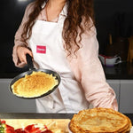 صينية كريب فيسمان سلسلة فيوري، مطلية بالرخام، متعددة الطبقات، من الألومنيوم، غير لاصقة، رمادية اللون، 20 سم