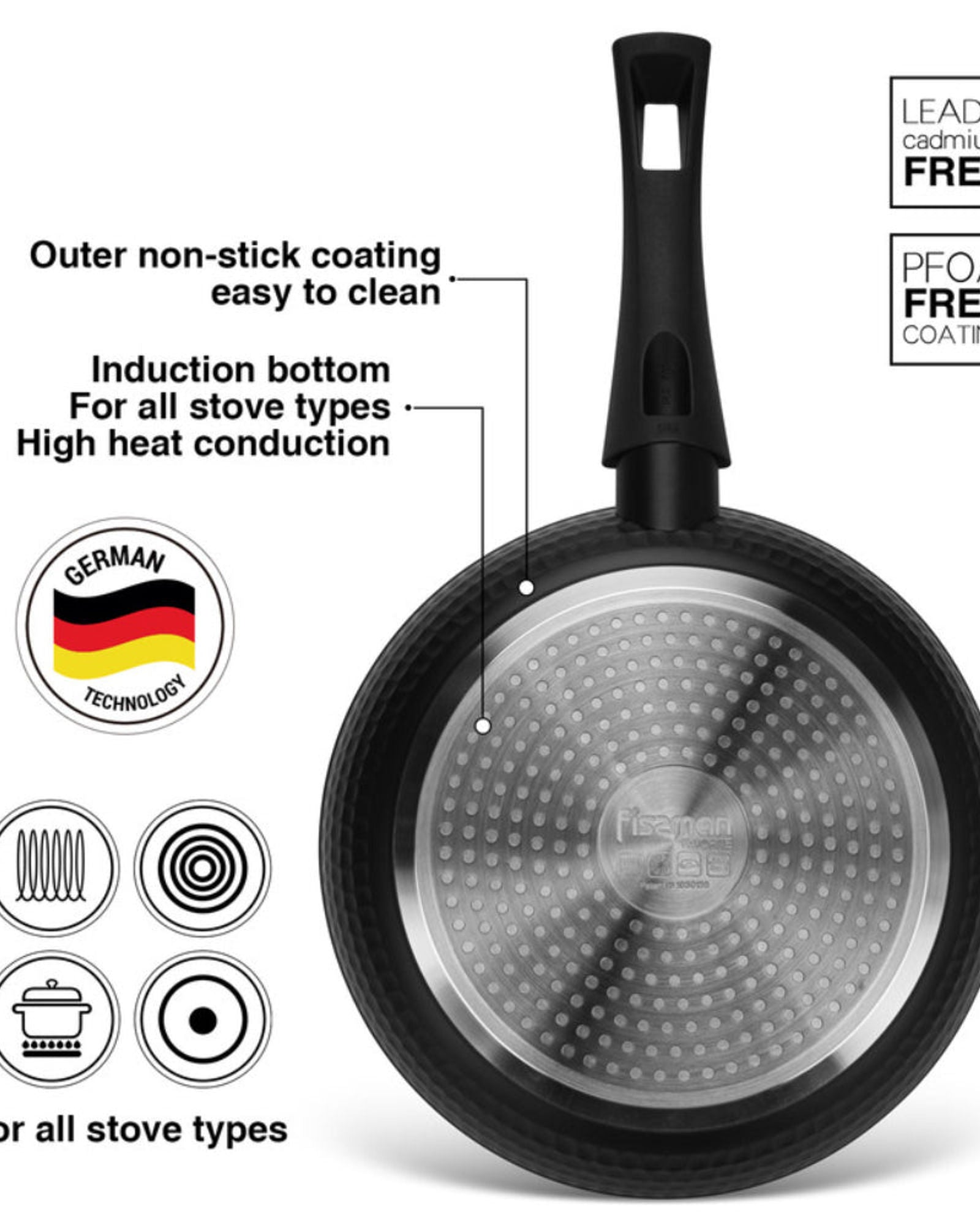 مقلاة فيسمان المفضلة 26 سم مع طلاء ألومنيوم غير لاصق