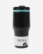 كوب قهوة مويا "هاي تايد" للسفر، سعة 380 مل، أسود/أسود