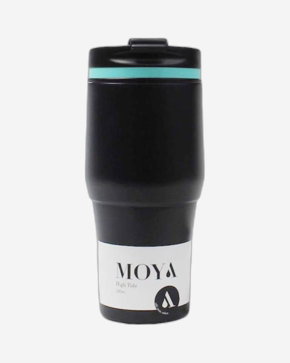 كوب قهوة مويا "هاي تايد" للسفر، سعة 380 مل، أسود/أسود