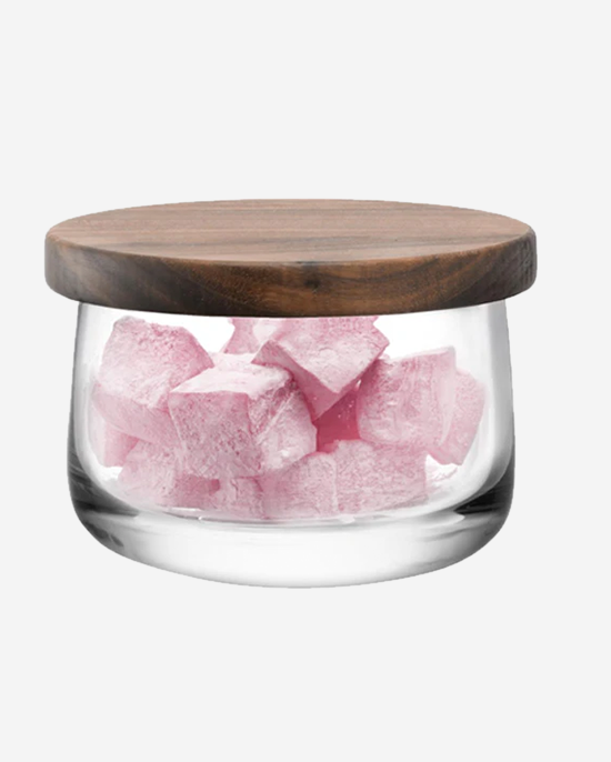 LSA City Bowl & Walnut Lid Clear
