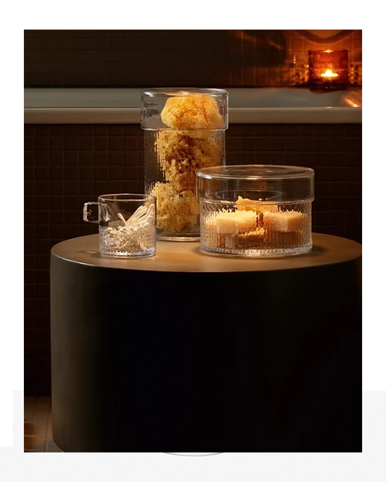 LSA Clear Wicker Container with Lid